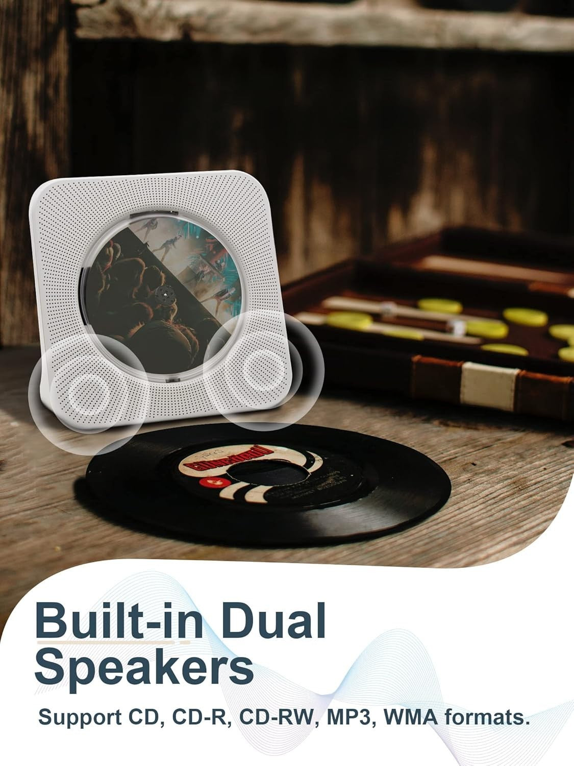 Portable CD Player Bluetooth Speakers FM Radio USB LCD Remote Home Audio