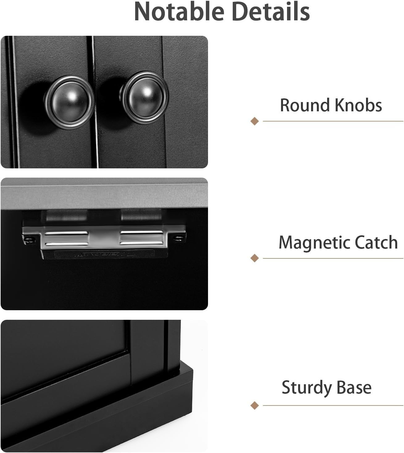 184cm Tall Kitchen Cupboard 6-Tier Pantry Storage Cabinet Black