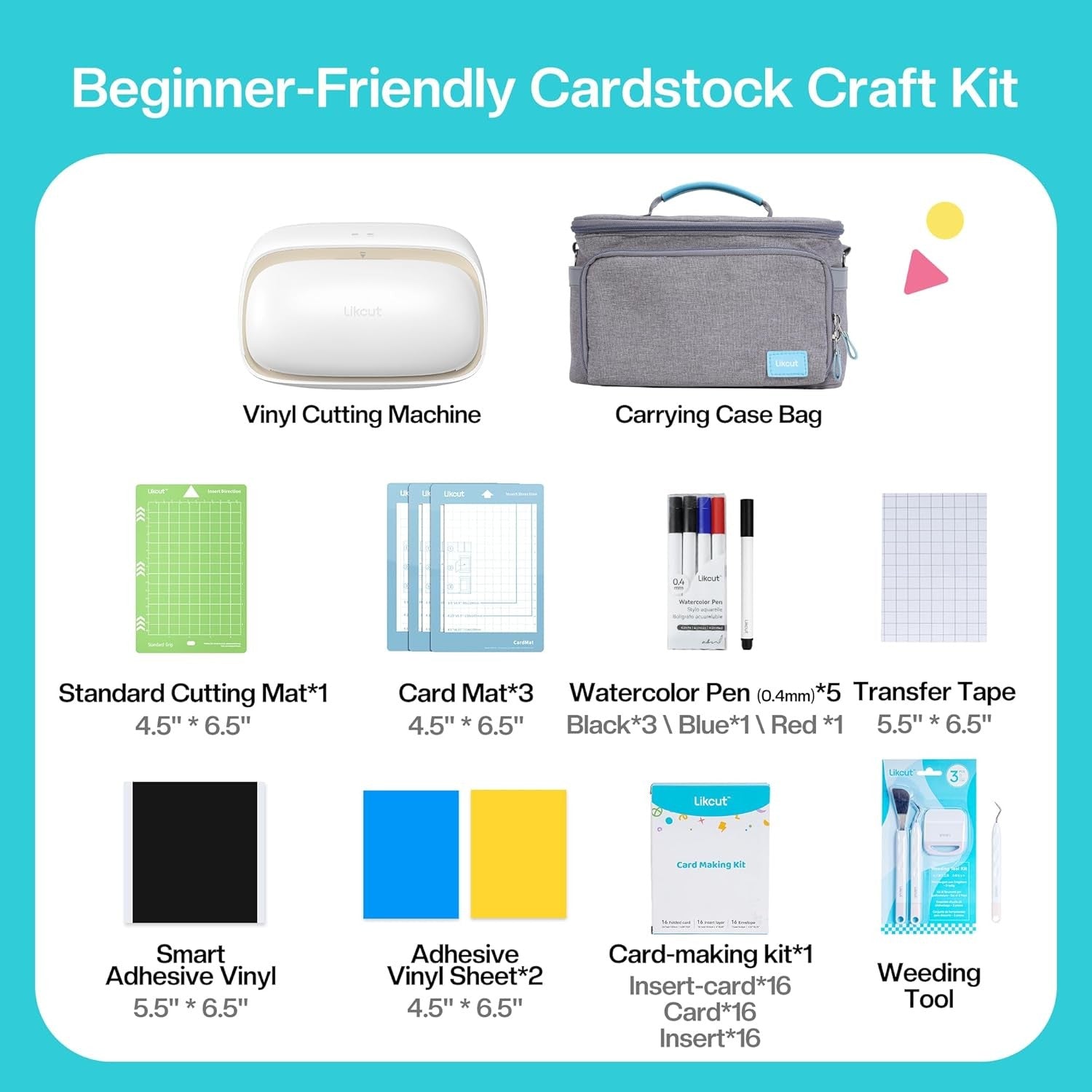 Portable Vinyl Cutter Machine Cardstock Sticker Maker Craft Bundle