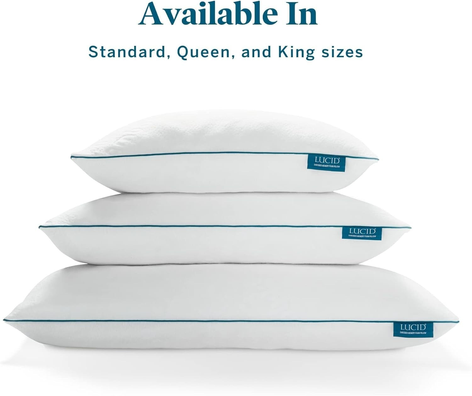 Queen Memory Foam Pillow 2 Pack Adjustable Cooling Shredded Hypoallergenic