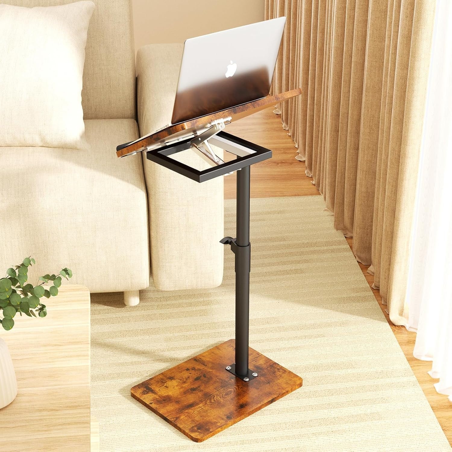 Adjustable Sofa Armrest Tray Table Laptop Stand Couch Side Desk Swivel