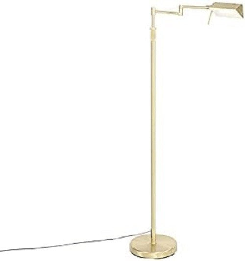 Brass LED Floor Lamp Touch Dimmer Tall Modern Standing Light Living Room