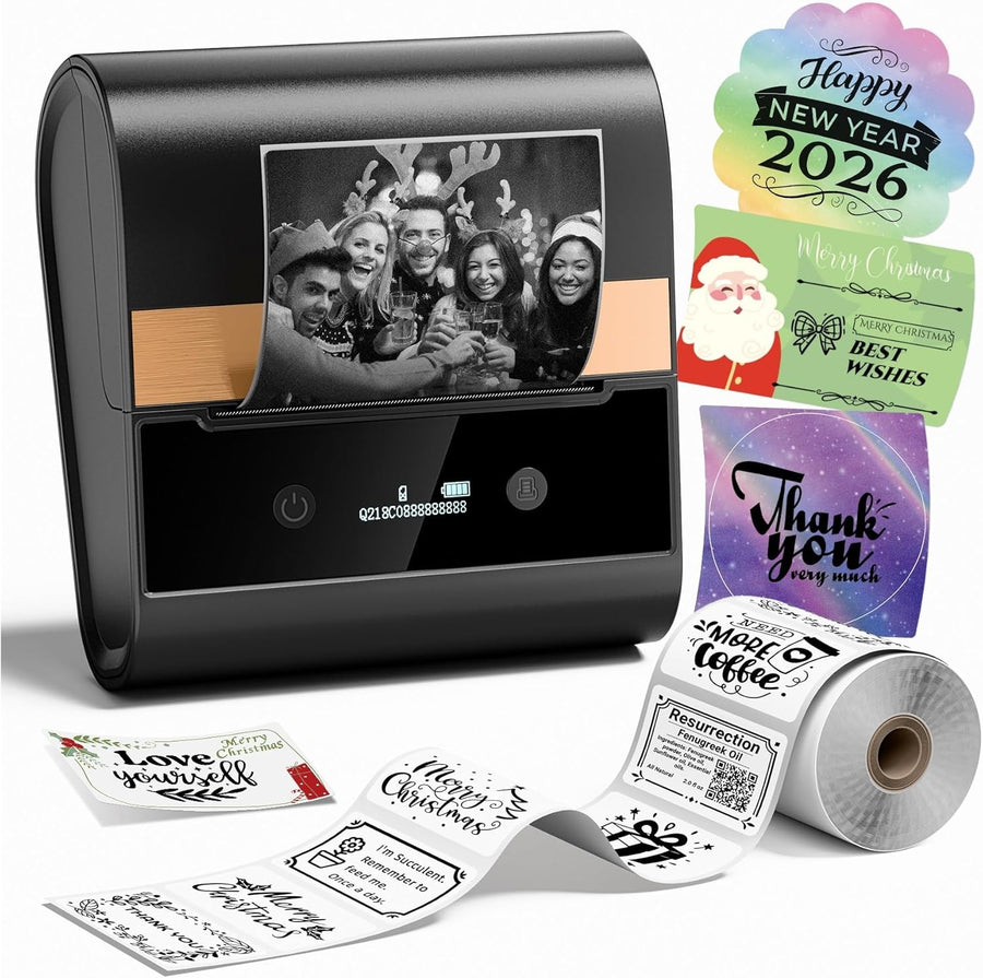 3 Inch Bluetooth Thermal Label Printer Portable Black