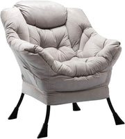 Grey Velvet Armchair Lounge Chair Reading Chair Living Room Sofa Accent