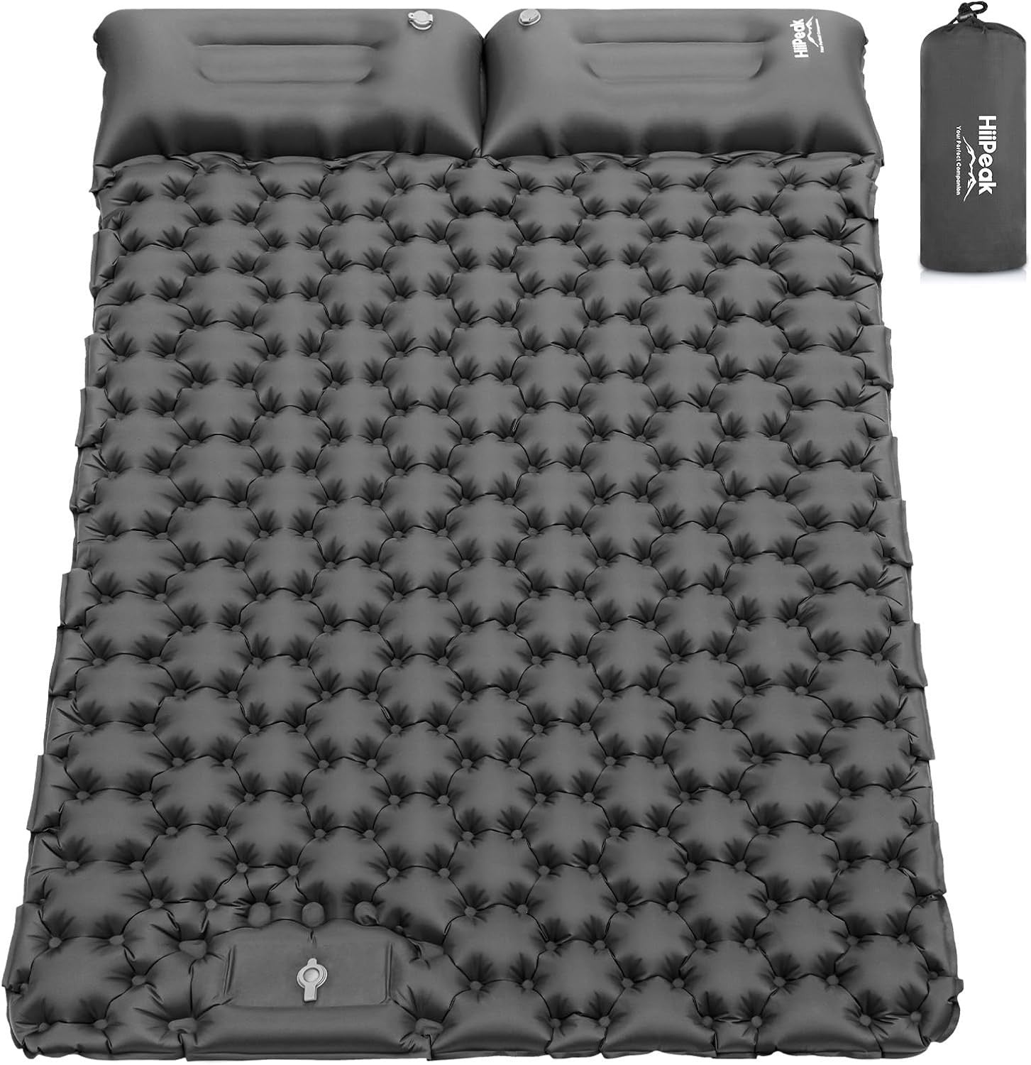 Double Inflatable Camping Mattress 192x122x10cm Ultralight with Pump