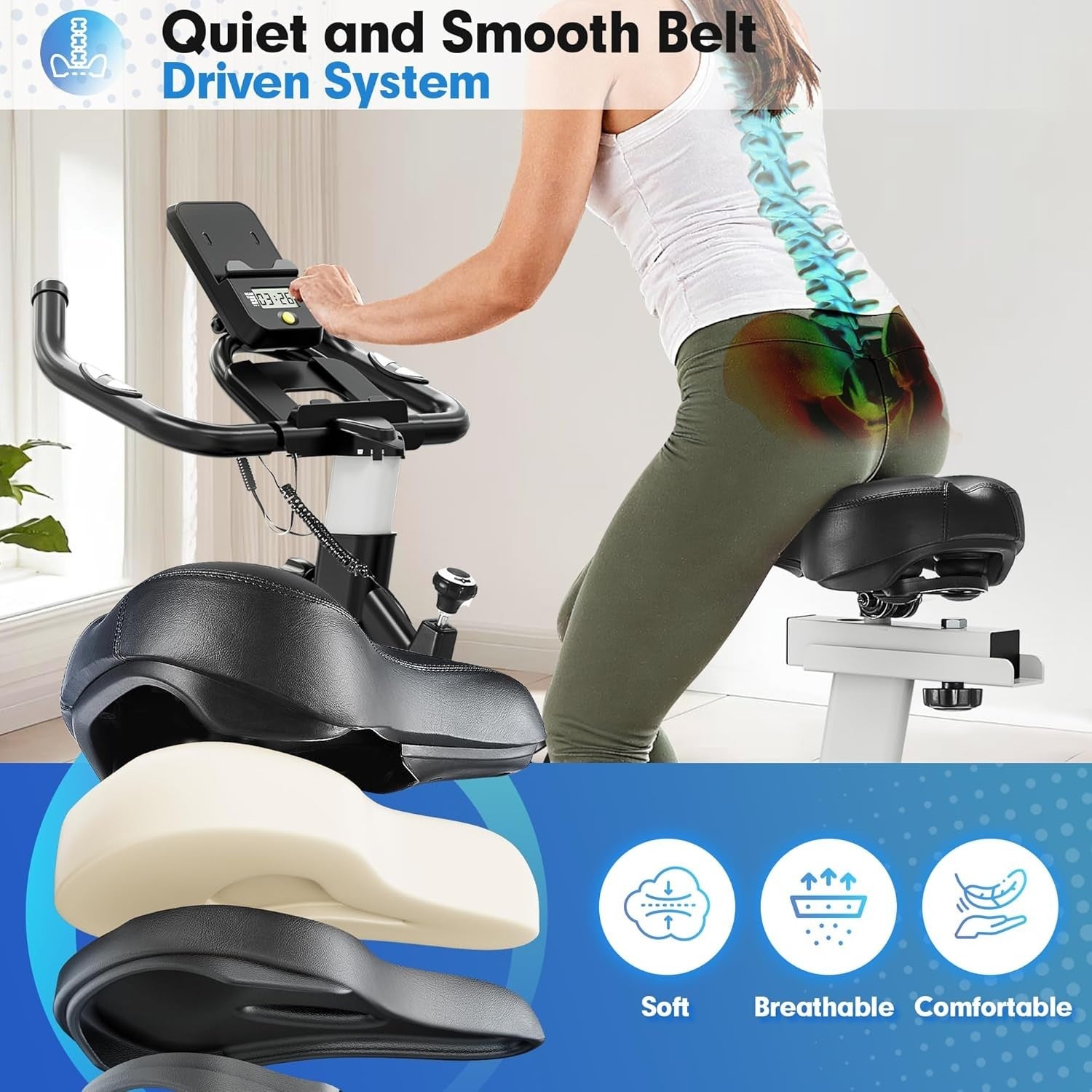 Smart Magnetic Indoor Cycling Bike 15kg Flywheel Bluetooth App Compatible