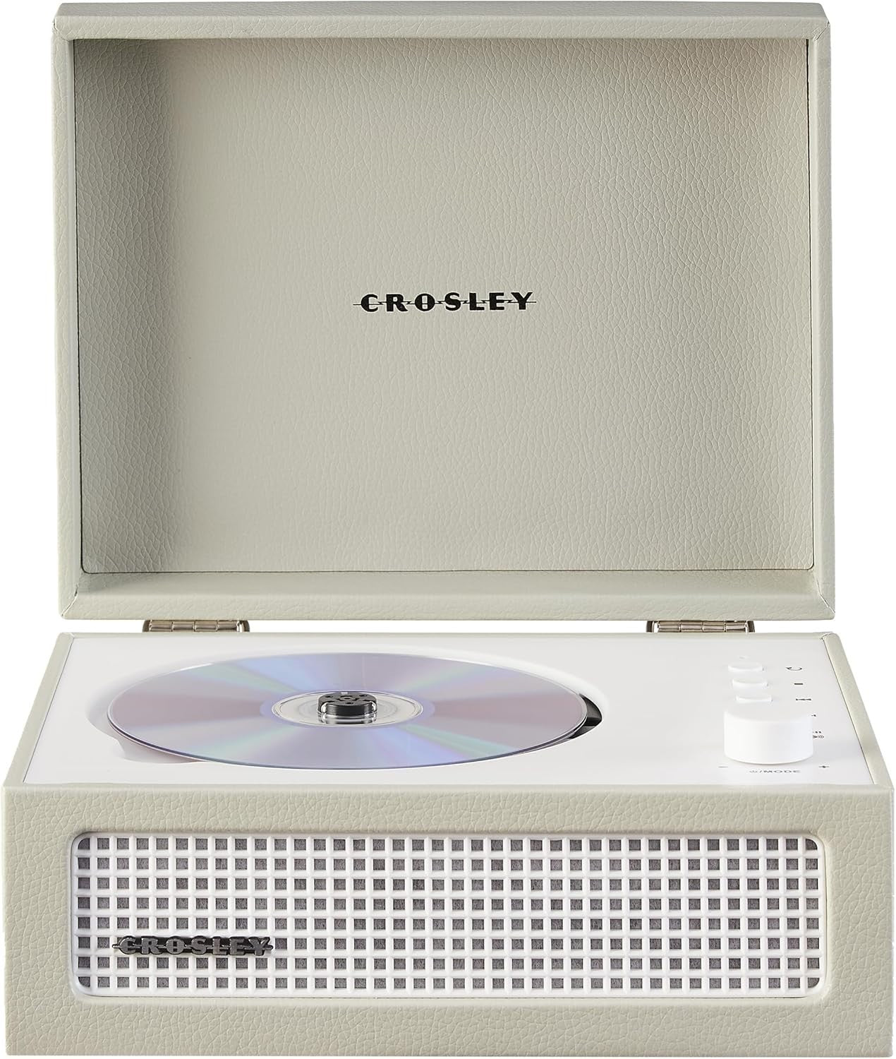 Vintage Suitcase CD Player Bluetooth FM Radio Rechargeable Speakers Dune