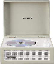 Vintage Suitcase CD Player Bluetooth FM Radio Rechargeable Speakers Dune