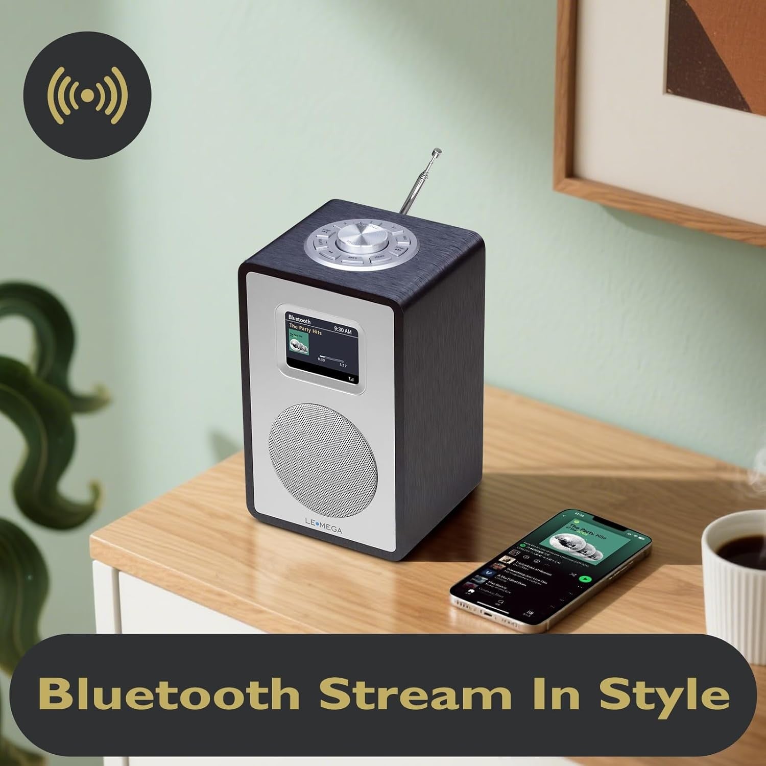 DAB DAB+ Digital Radio Bluetooth Dual Alarm Screen Mains Battery
