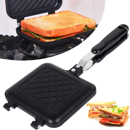 Non Stick Double Side Toastie Maker Stovetop Sandwich Fry Pan Camping Cooker