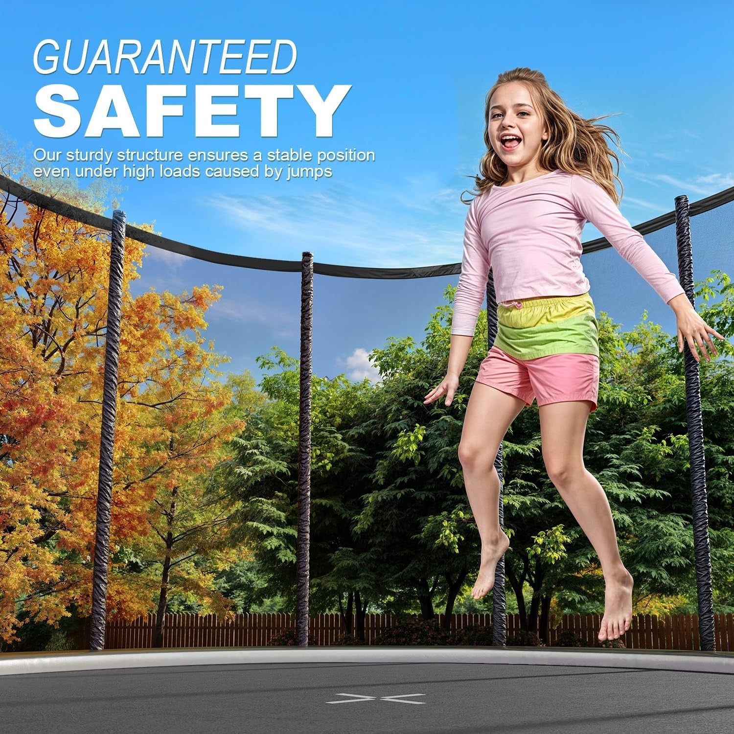 6ft Outdoor Garden Trampoline for Kids Round Jumping Trampoline