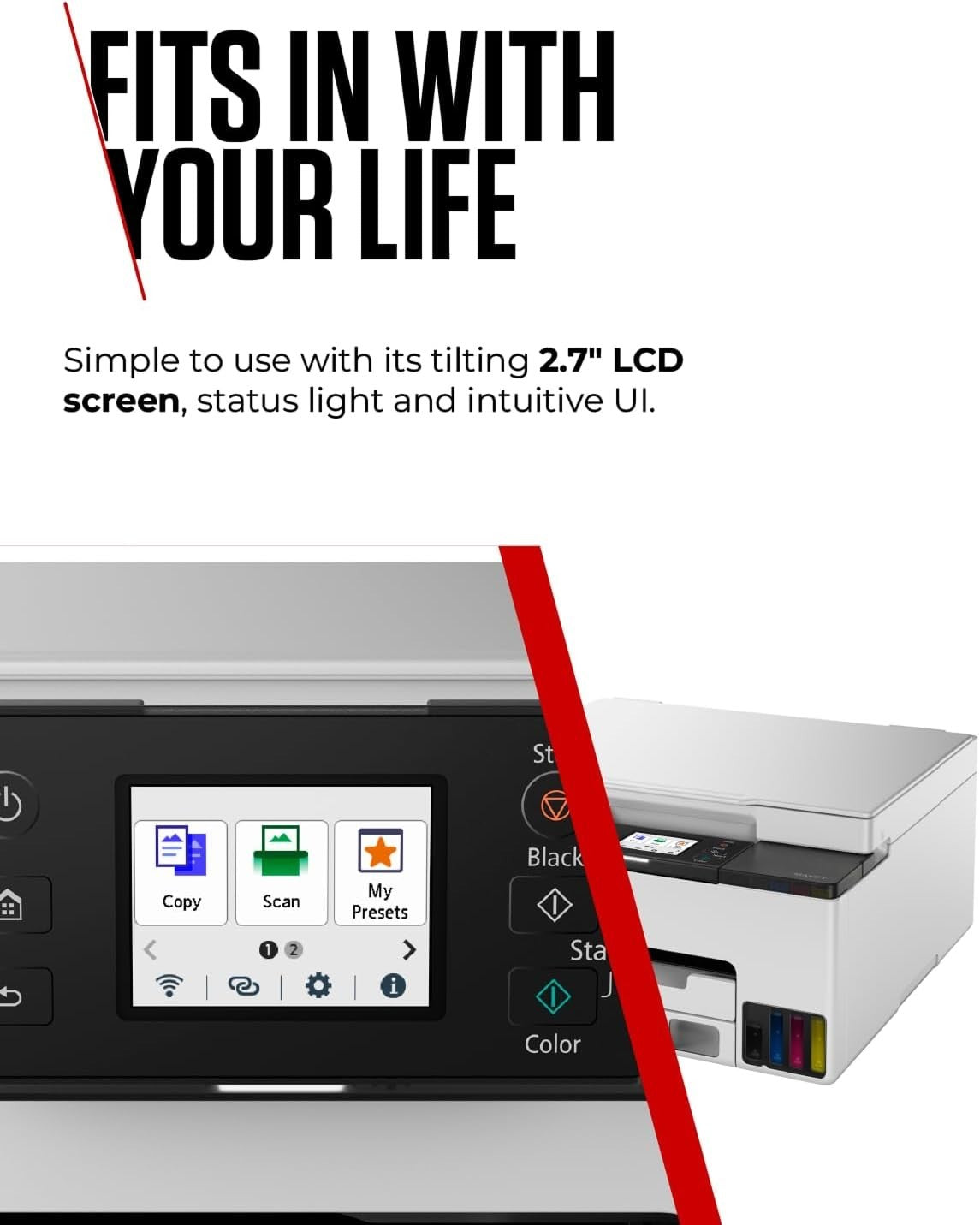 White GX2050 4-in-1 Colour Inkjet Printer WiFi Ethernet A4 MegaTank