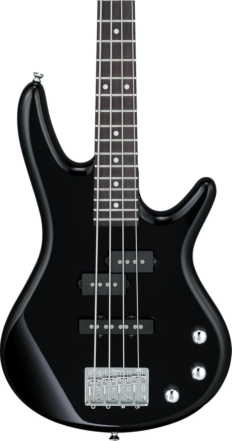 Micro 4 String Electric Bass Guitar Short Scale Black
