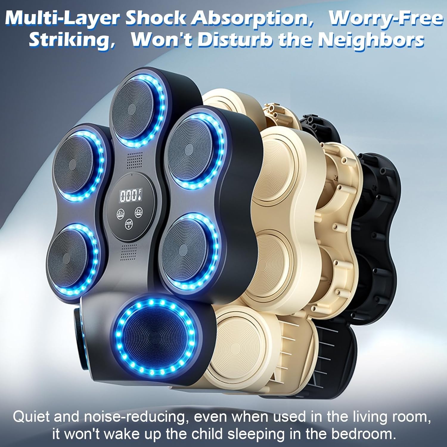 Music Boxing Machine Bluetooth LED Wall Mount Punch Trainer