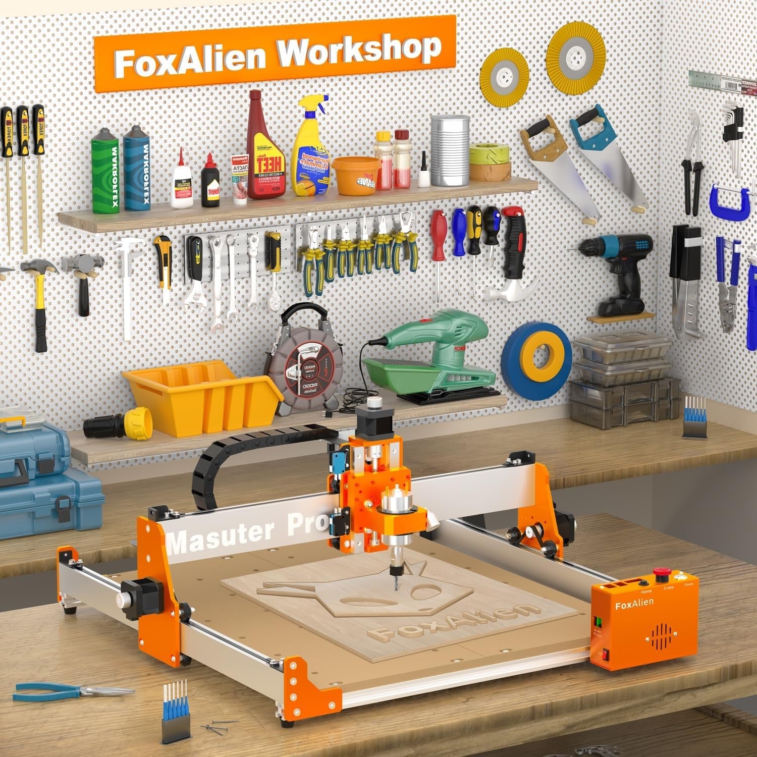 CNC Router Machine 3-Axis Engraver Wood Acrylic MDF DIY Carving Kit