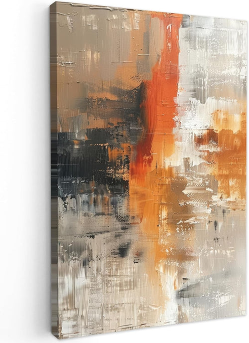 Large Abstract Canvas Wall Art Modern Gold Grey 80x120cm Living Room Decor