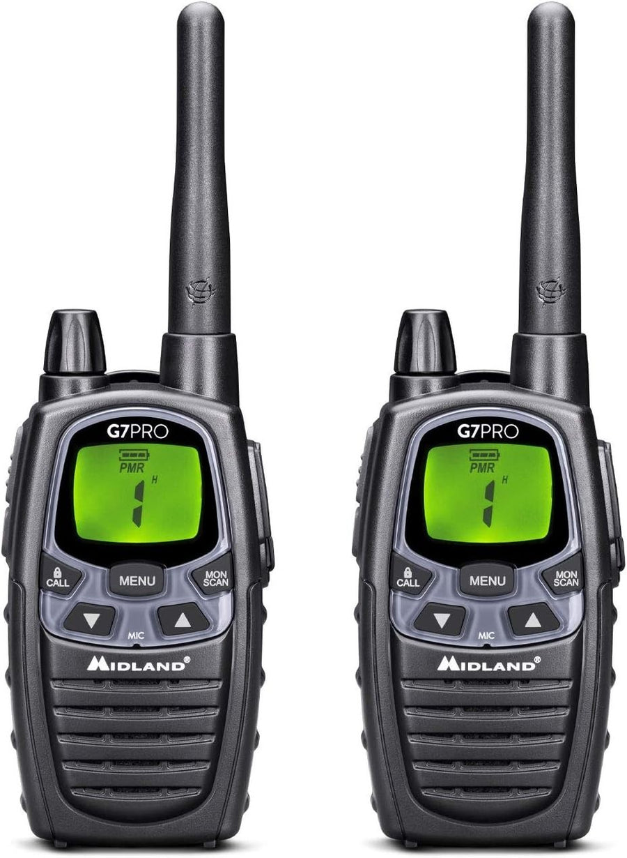 Twin Pack Walkie Talkies 10km Long Range PMR446 85 Channel Rechargeable