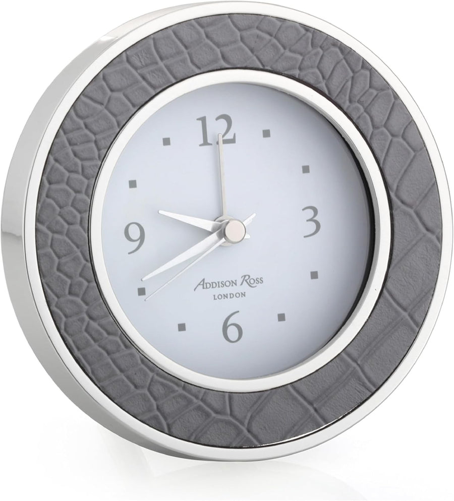 Silent Sweep Alarm Clock Battery Powered Compact Luxury Bedside Decor