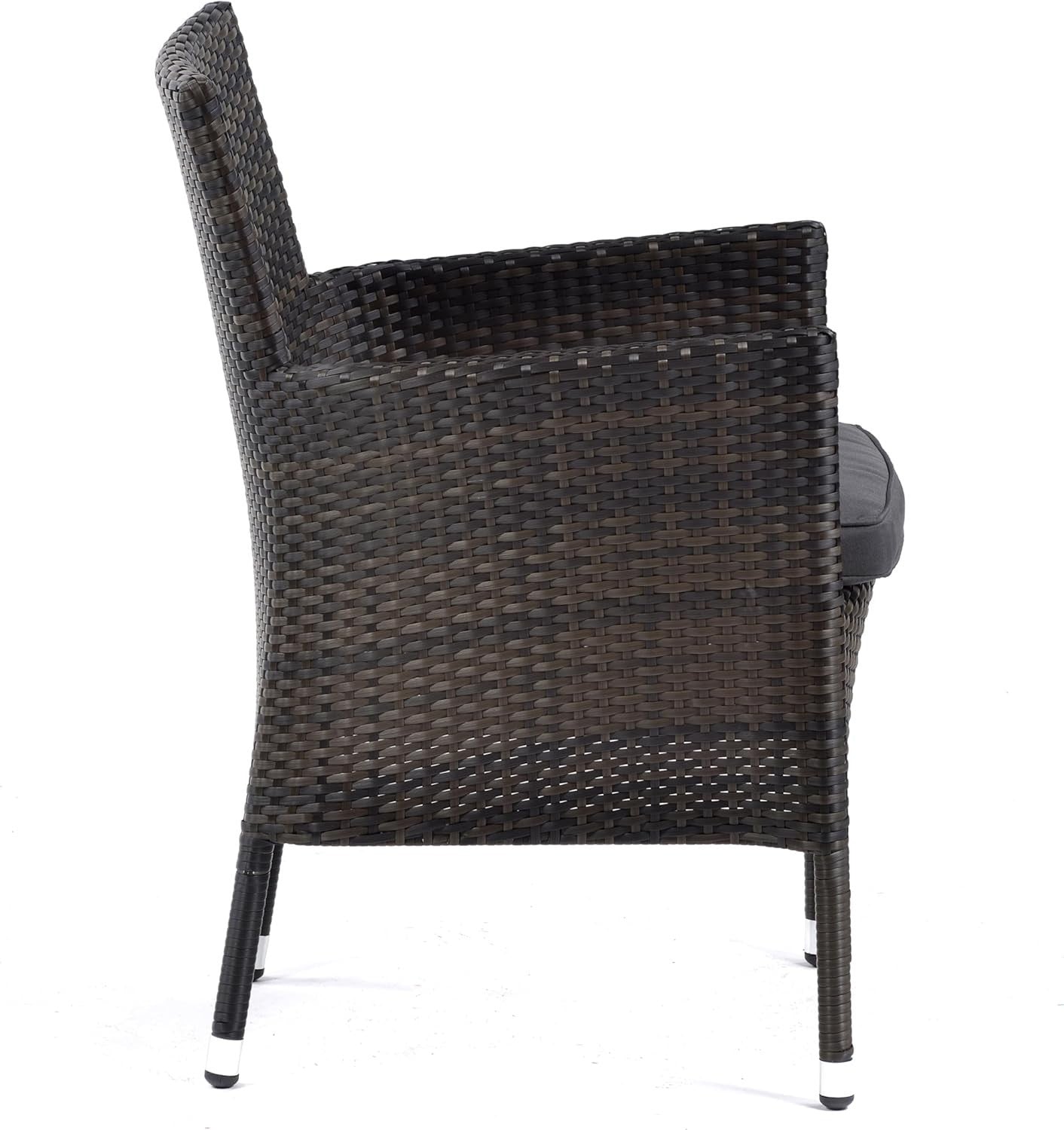 Rattan Tub Armchairs Set of 2 Outdoor Garden Patio Chairs with Cushions
