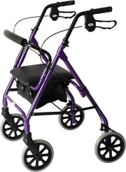Lightweight Folding Rollator Walker with Brakes Adjustable Handles