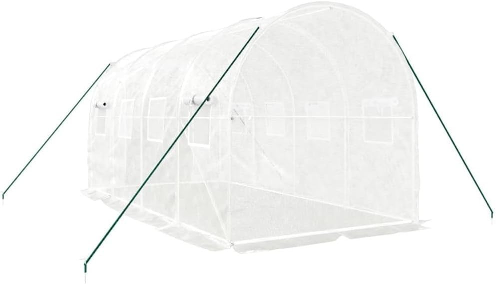 Large Outdoor Walk-In Garden Greenhouse 8m² Steel Frame PE Cover 4x2x2m