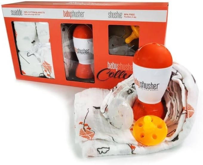 Baby Sleep Sound Machine with Pacifiers & Swaddle Blankets – Calming Set