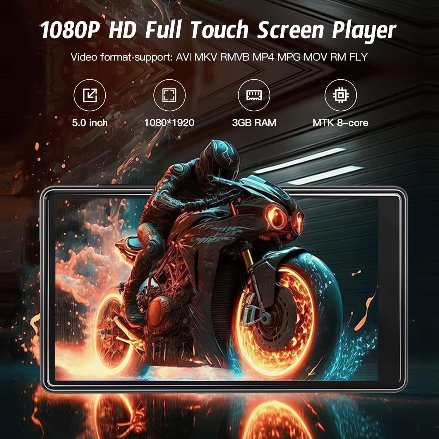 160GB MP3 MP4 Player Black Bluetooth WiFi Android 5"