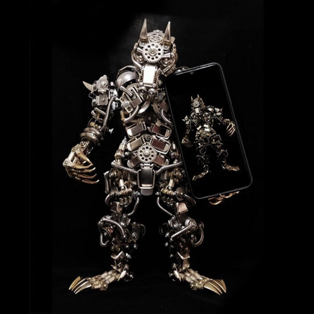 3D Metal Werewolf Puzzle Kit 2000PCS Steampunk DIY Model Decor