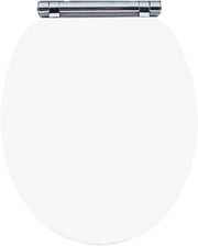 White Soft Touch Toilet Seat Slow Close Click Lift Clean Matte Finish 42x36cm