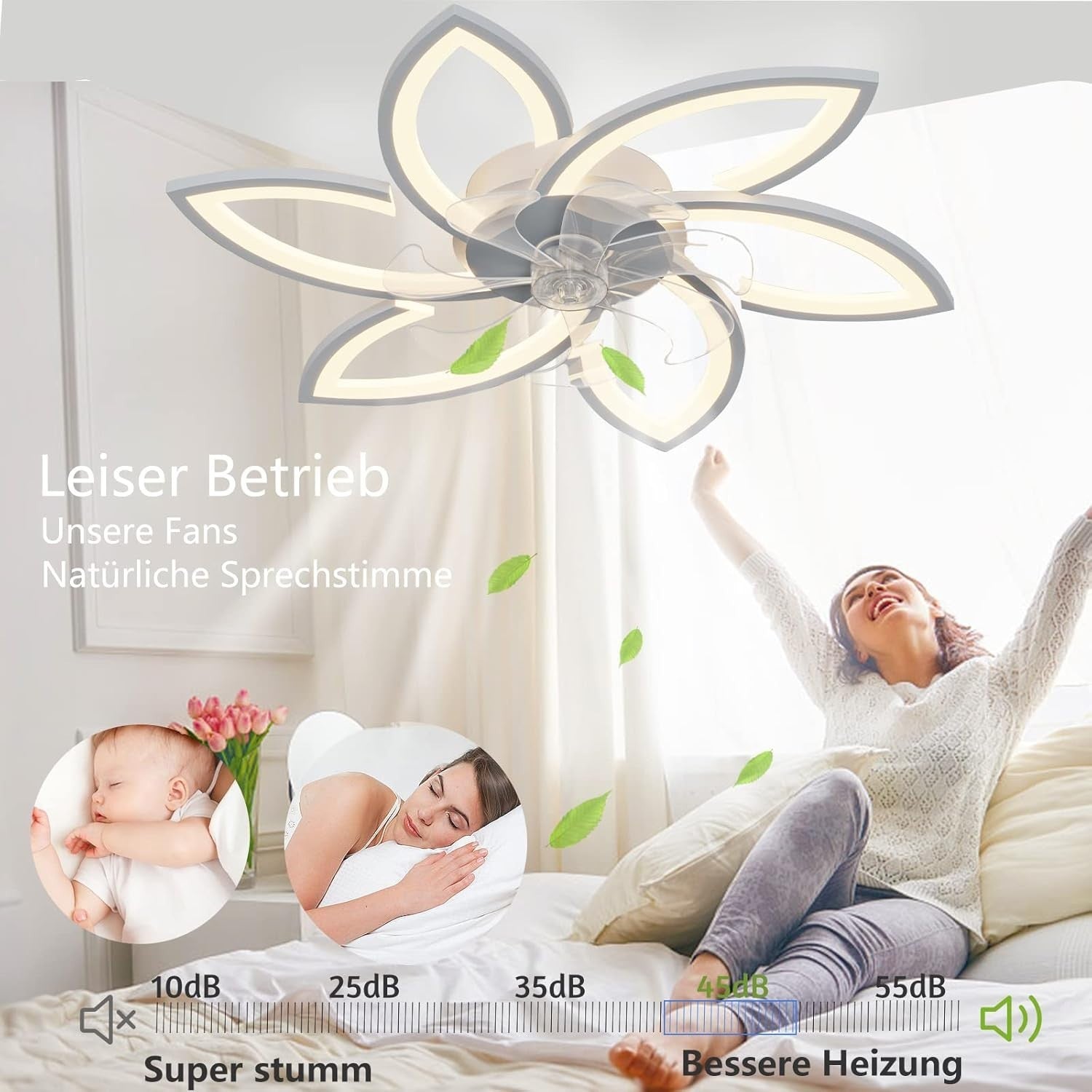 Wildcat 79CM Ceiling Fan with LED Light, Remote, Timer, 6-Speed, Dimmable