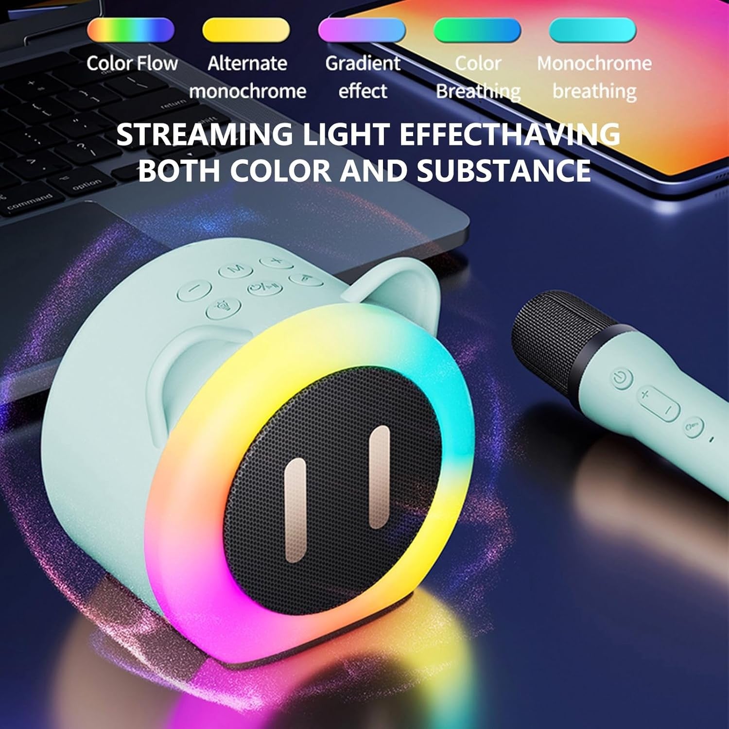 Kids Karaoke Machine Bluetooth Speaker 2 Wireless