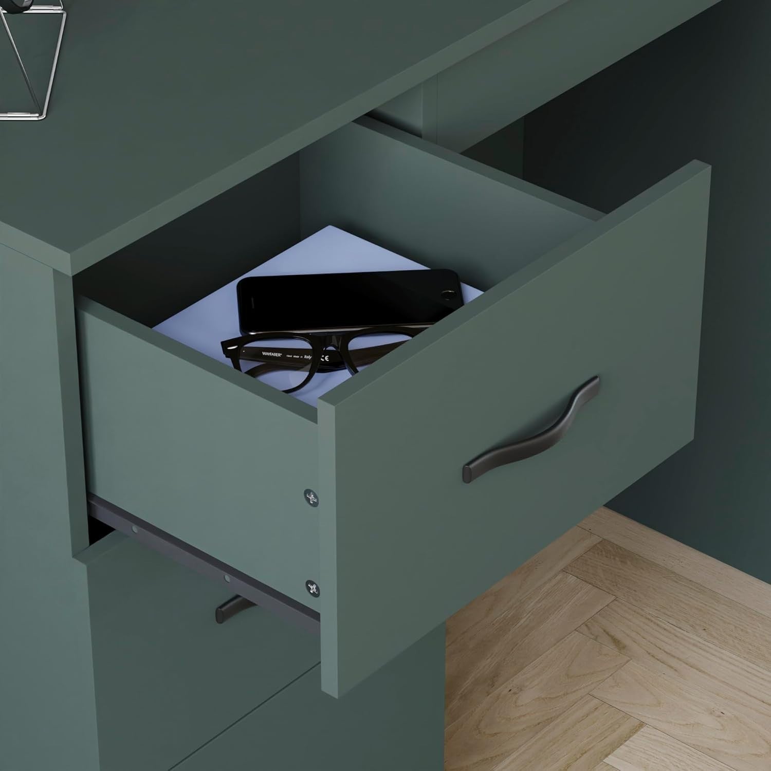 Modern Dressing Table Console Vanity Desk 3-Drawer Storage Bedroom Furniture