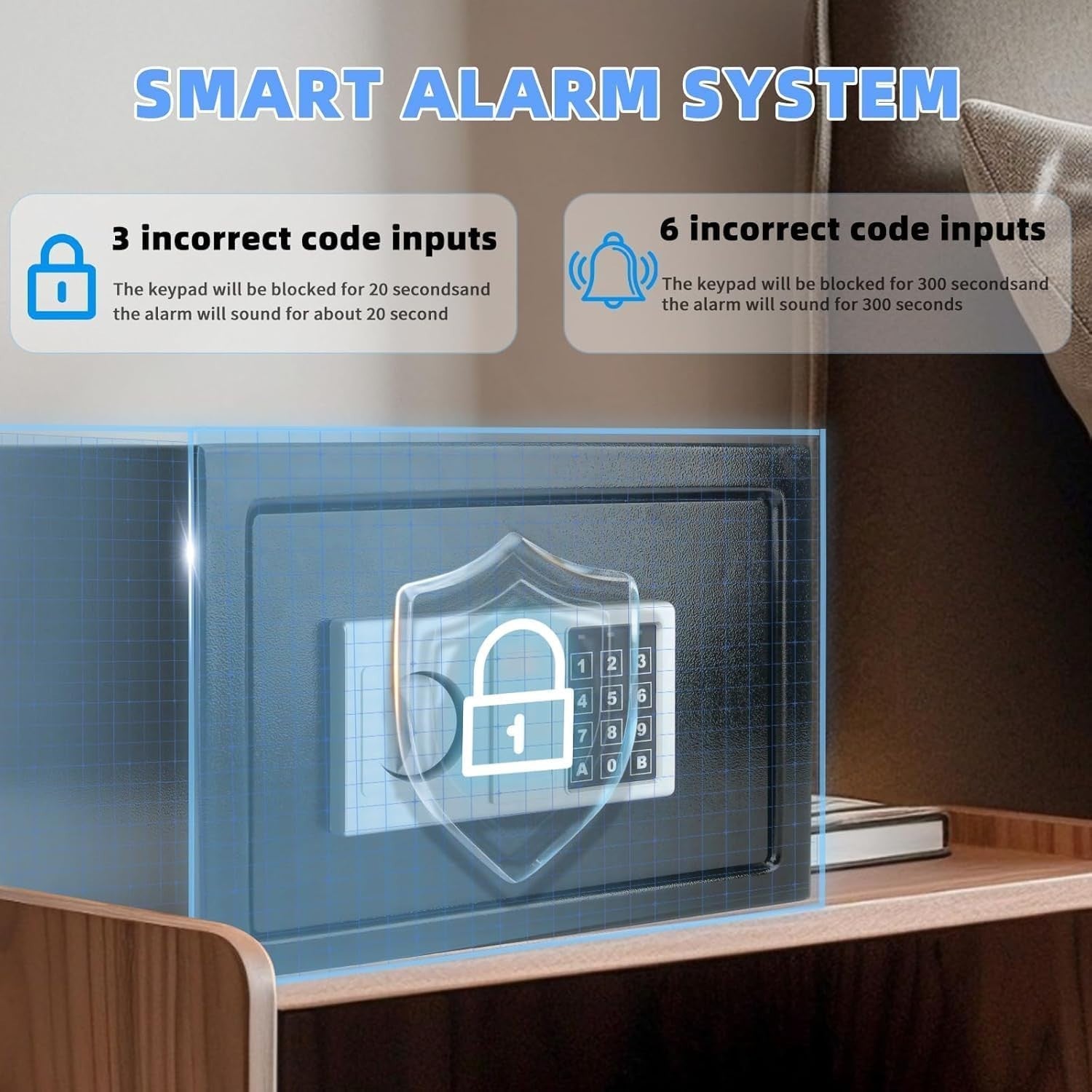0.8 Cu Ft Digital Safe Box Electronic Keypad Cash Document Security Safe