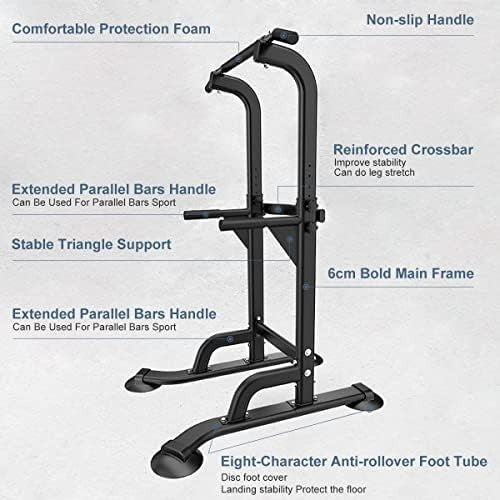 Adjustable Power Tower Pull Up Bar Dip Station Home Gym Fitness Equipment
