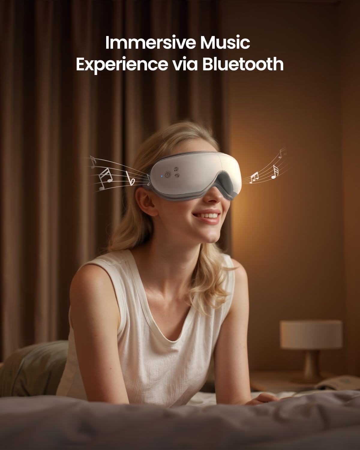 Rechargeable Heated Eye Mask with Remote & Bluetooth Music