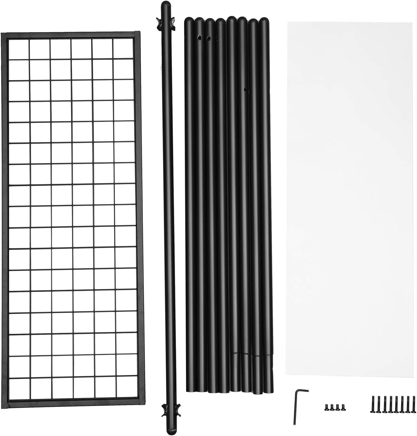 Heavy Duty Clothes Rail with Shelf – Matte Black 153cm
