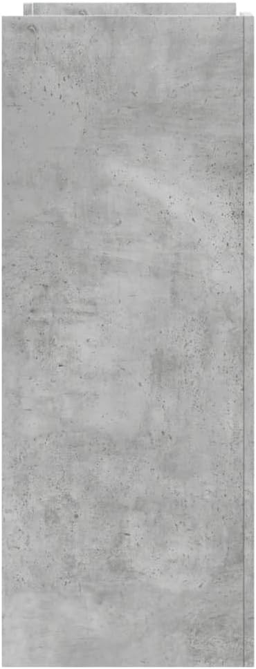 Concrete Grey Console Table with Shelves, 100x35x90cm, Modern Storage