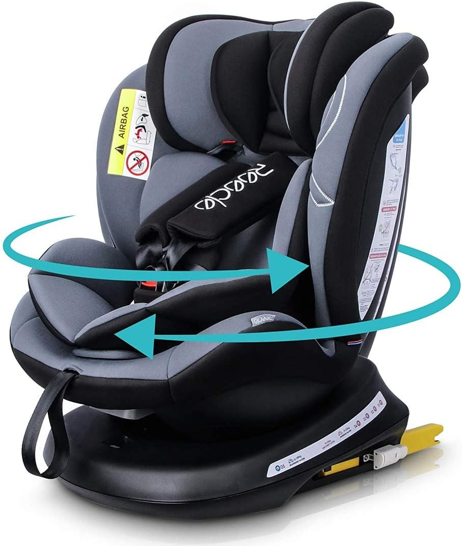 360° Swivel ISOFIX Child Car Seat Group 0+/1/2/3 0–36kg All Stages