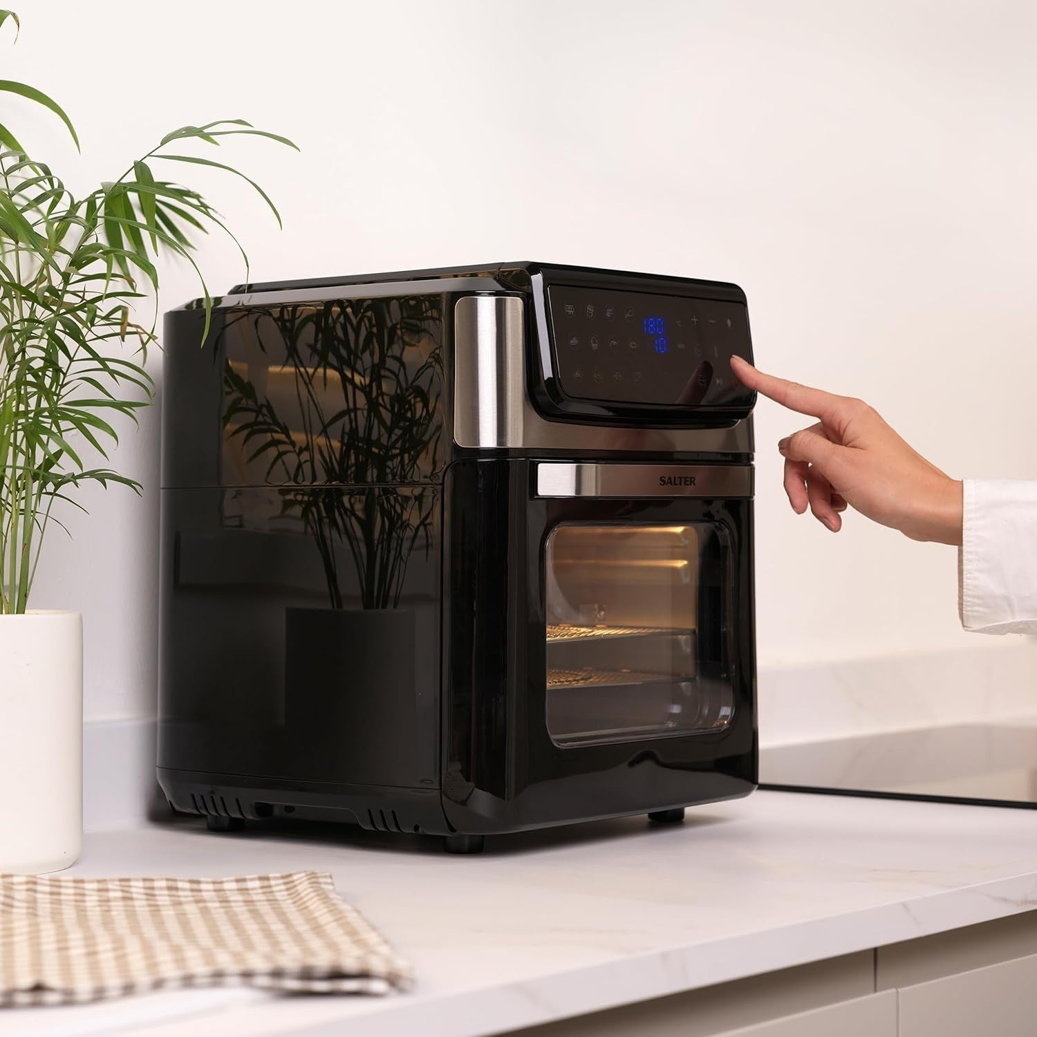 12L Digital Air Fryer Oven | 12 Presets, Rotisserie, 3 Racks, No Preheat, LCD
