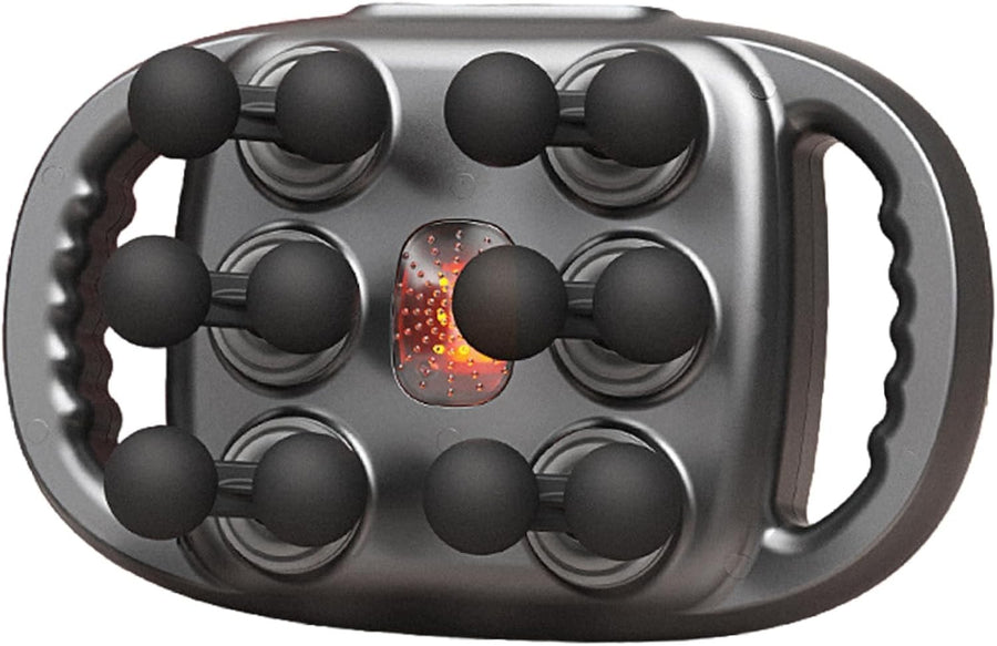 Heated Percussion Massage Gun 12 Head Deep Tissue Muscle Relief 9 Speed