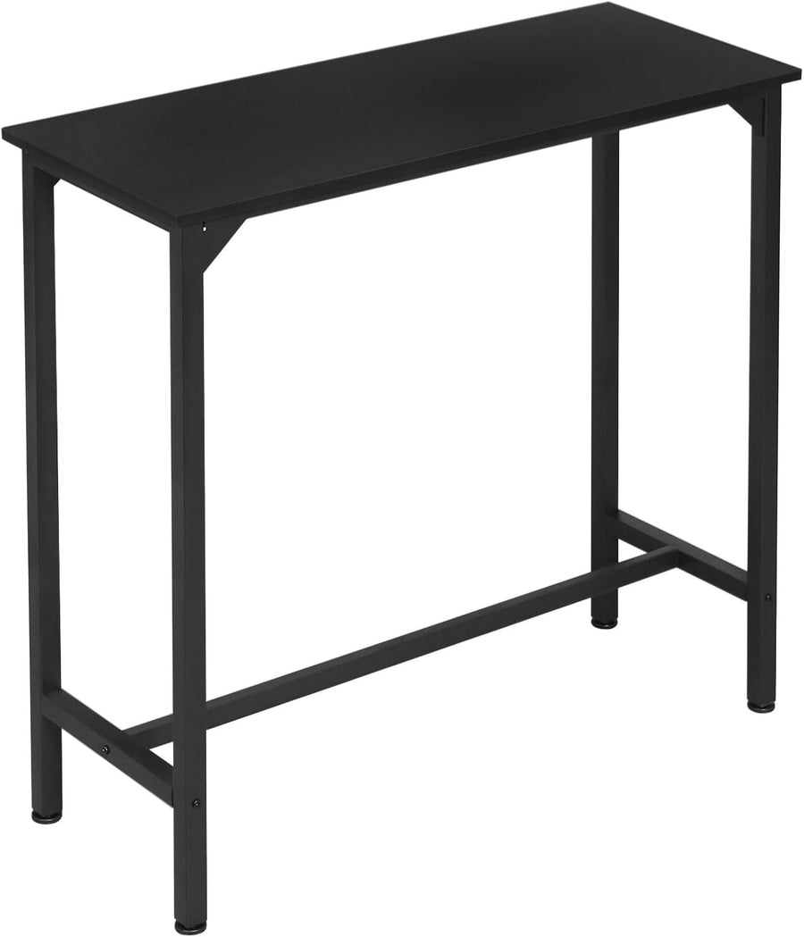 High Console Table Narrow Bar Table 100x40x100cm Durable Metal Frame