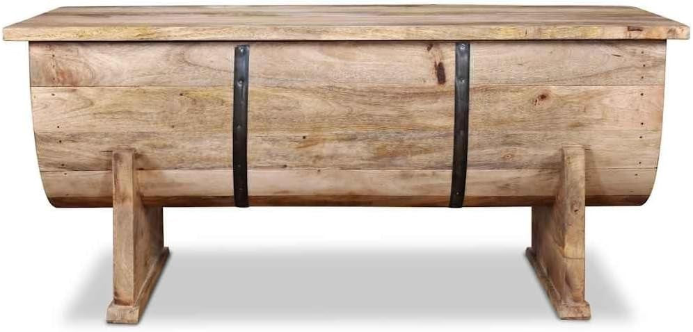 Solid Mango Wood Coffee Table with Storage | 88x50x40cm Rustic Vintage Living