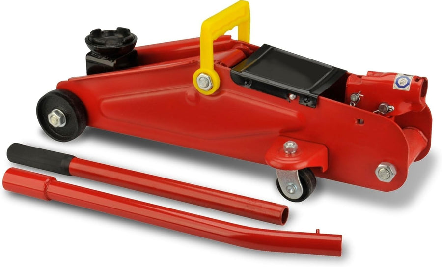 2 Ton Hydraulic Trolley Jack Heavy Duty Car Lift 135–342mm Compact Red