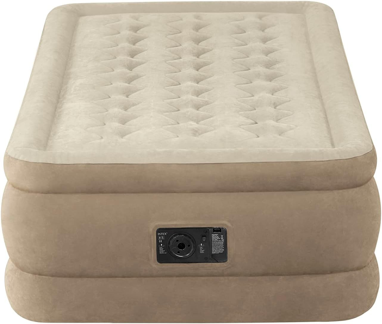 Raised Single Airbed 46cm High Built-In Pump Ultra Plush Comfort Bed