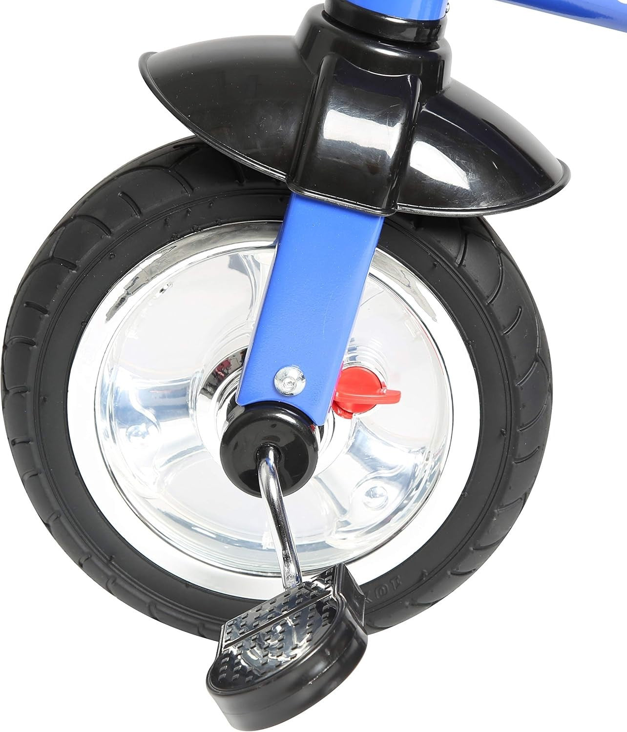 4 in 1 Kids Tricycle Rotating Seat Sun Canopy Parent Push Trike Blue