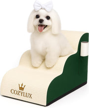3 Step Dog Stairs Pet Ramp for Bed Couch Non Slip Cover