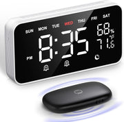 Loud Alarm Clock Bed Shaker Heavy Sleepers Large Display Vibrating Dual Alarm
