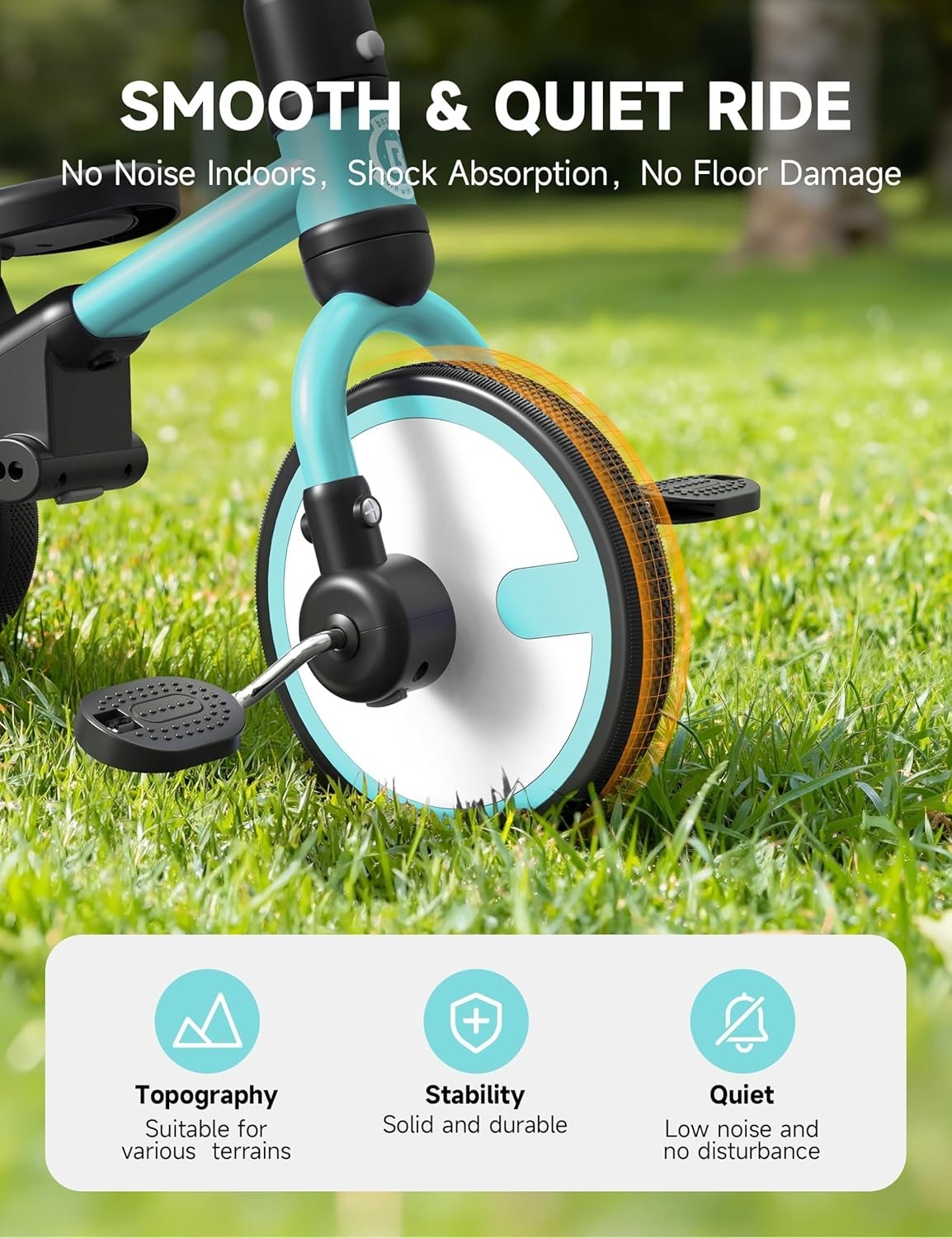 5 In 1 Kids Tricycle Push Handle Balance Bike Safety Harness Toddler