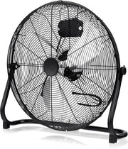 20" High Velocity Floor Fan – 3-Speed Adjustable Tilt Air Circulator for Home
