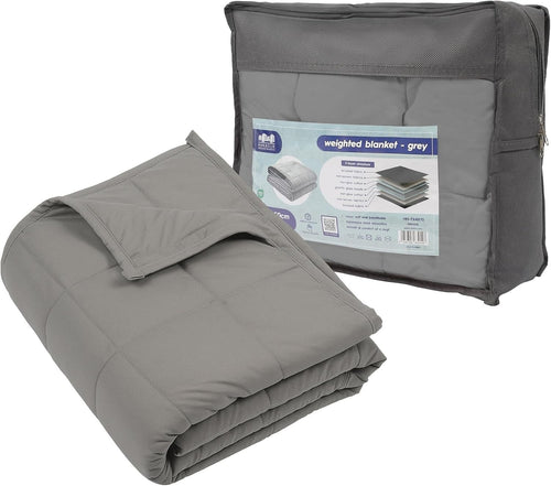 4kg Weighted Blanket, Grey Cotton 125x150cm Anxiety Stress Relief